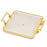 Serving Tray Rectangular with Handles Countertop Organizer for Hotel Parties Amber