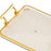 Serving Tray Rectangular with Handles Countertop Organizer for Hotel Parties Amber