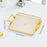 Serving Tray Rectangular with Handles Countertop Organizer for Hotel Parties Amber