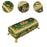 Jewelry Storage Box Wedding Gift Rectangle for Rings Pendant Charms Brooches Green