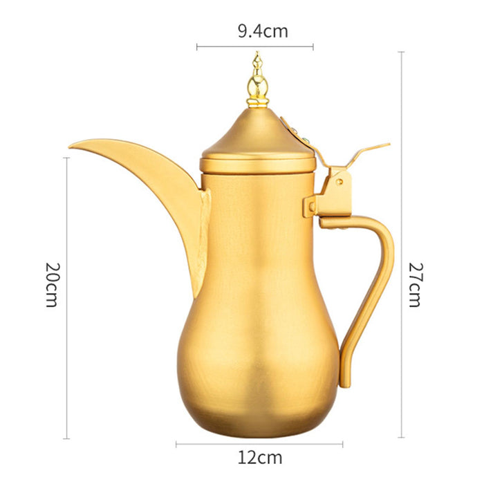 Arabic Teapot Vacuum Insulated Coffee Pot 1.8L Aluminum Arabic Teapot Kettle