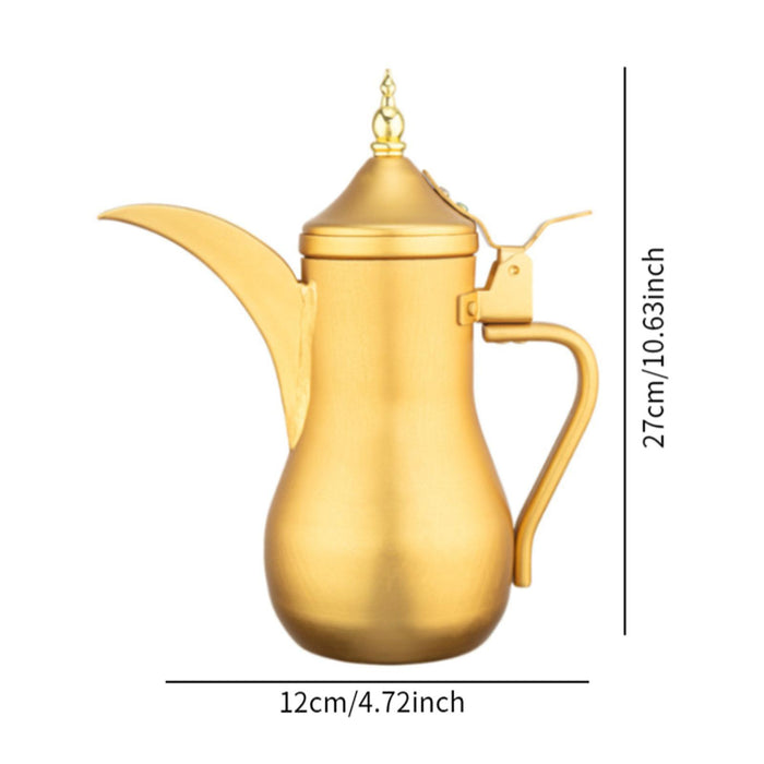 Arabic Teapot Vacuum Insulated Coffee Pot 1.8L Aluminum Arabic Teapot Kettle