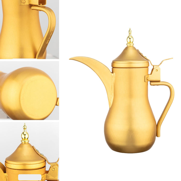 Arabic Teapot Vacuum Insulated Coffee Pot 1.8L Aluminum Arabic Teapot Kettle