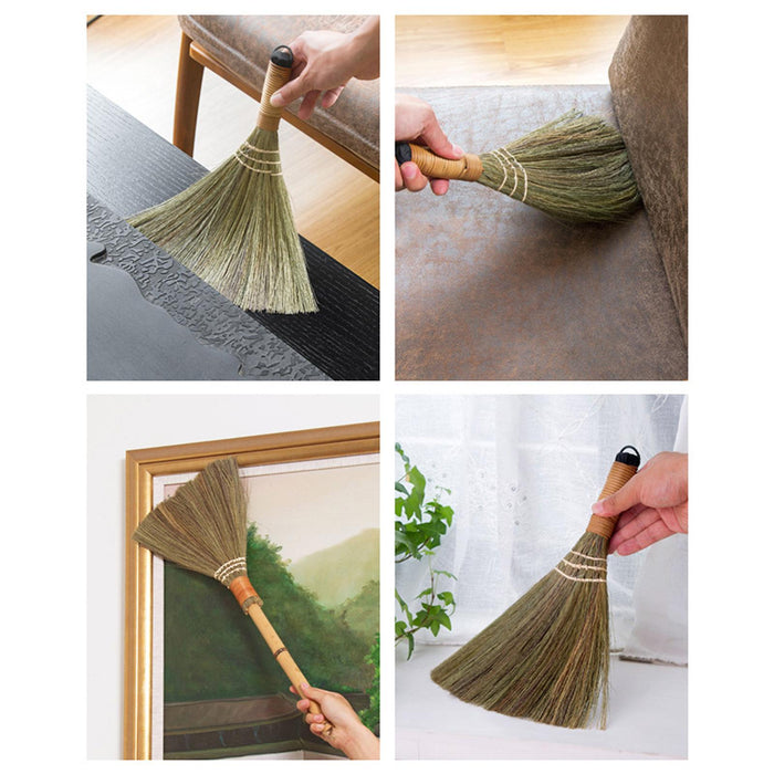 Whisk Broom Decorative Household Straw Broom for Home Floor Sweepers Kitchen short