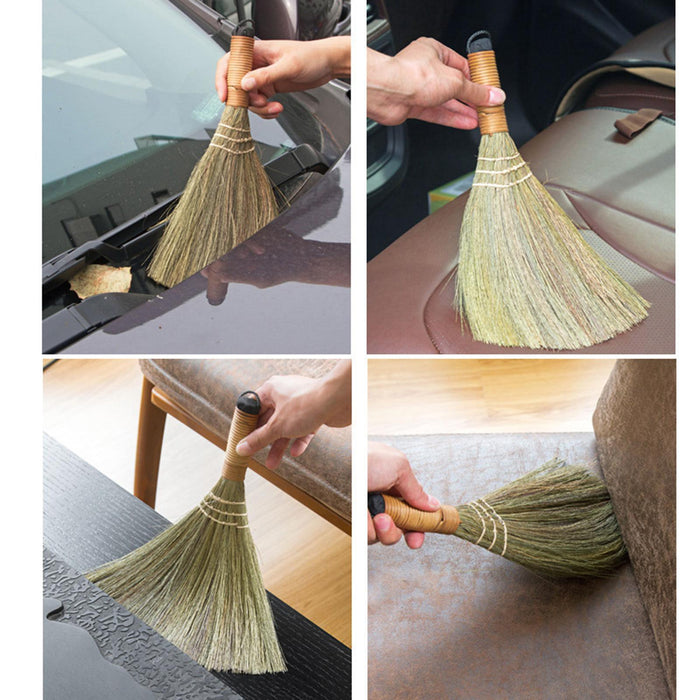 Whisk Broom Decorative Household Straw Broom for Home Floor Sweepers Kitchen short