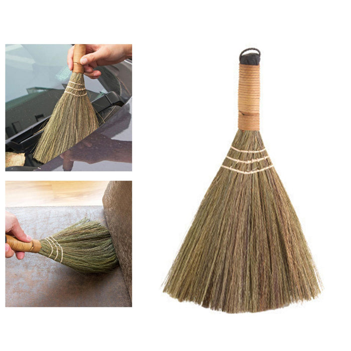 Whisk Broom Decorative Household Straw Broom for Home Floor Sweepers Kitchen short