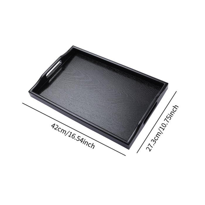 Crofta Bathroom Vanity Tray Anti Slip Kitchen Soap Tray for Countertop Dresser Soap M black