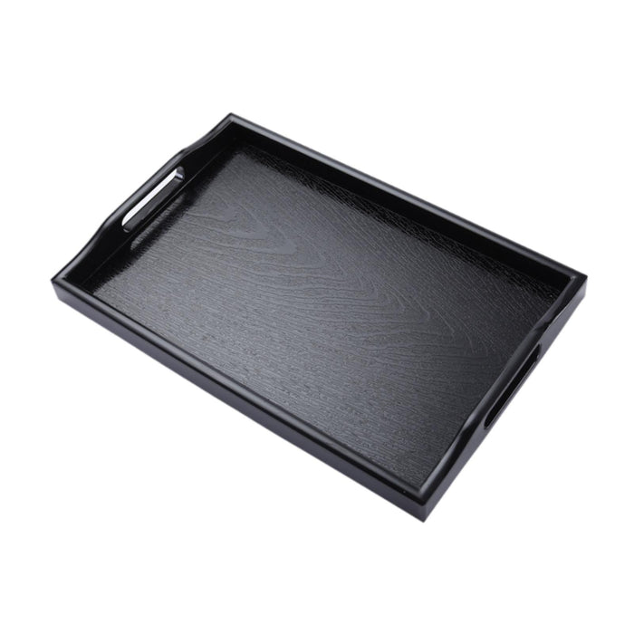 Crofta Bathroom Vanity Tray Anti Slip Kitchen Soap Tray for Countertop Dresser Soap M black