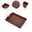 Crofta Bathroom Vanity Tray Anti Slip Kitchen Soap Tray for Countertop Dresser Soap S brown