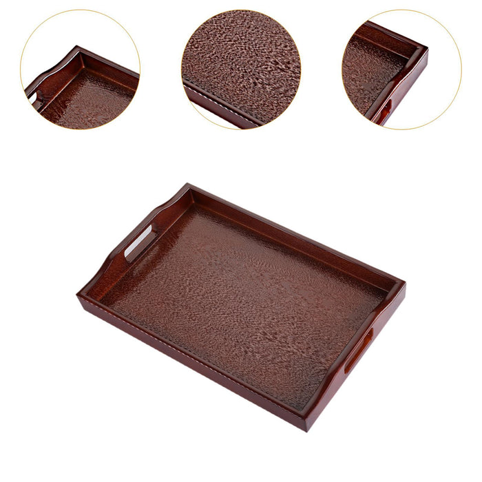 Crofta Bathroom Vanity Tray Anti Slip Kitchen Soap Tray for Countertop Dresser Soap S brown