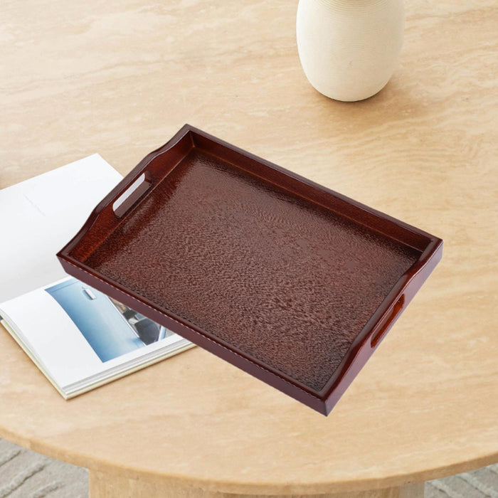 Crofta Bathroom Vanity Tray Anti Slip Kitchen Soap Tray for Countertop Dresser Soap S brown