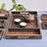 7Pcs Wooden Serving Trays Coffee Tea Tray for Kitchen Coffee Table Breakfast