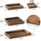 7Pcs Wooden Serving Trays Coffee Tea Tray for Kitchen Coffee Table Breakfast