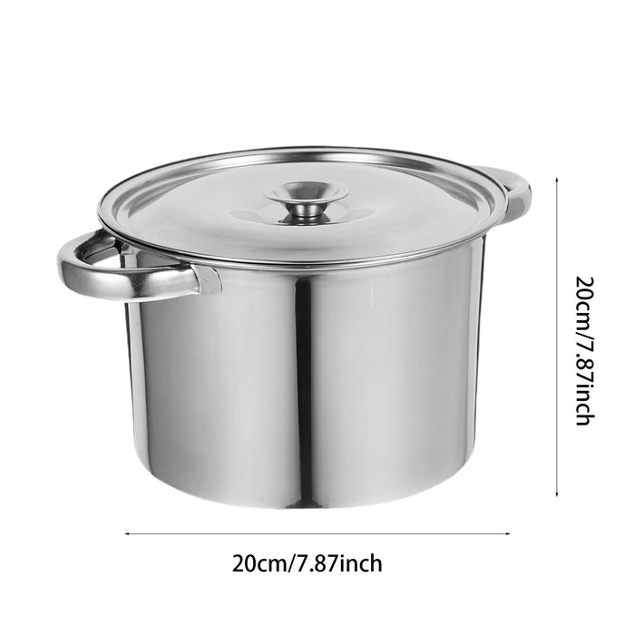 Stainless Steel Stockpot Induction Cooking Pot 20cm for Picnic Outdoor Party