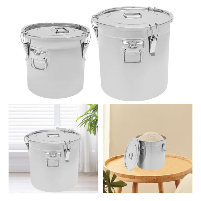 Stainless Steel Airtight Canister for Kitchen Kitchen Bucket for Storage Oil 6L