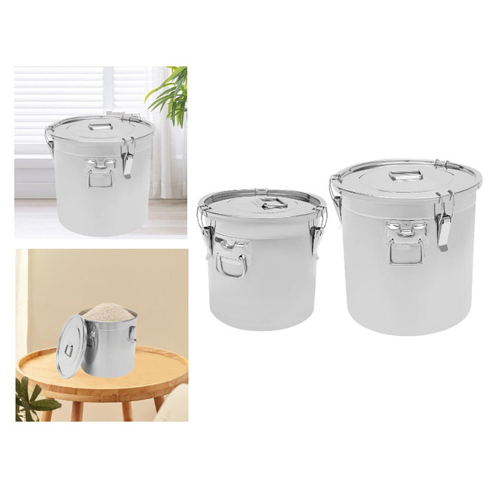 Stainless Steel Airtight Canister for Kitchen Kitchen Bucket for Storage Oil 6L