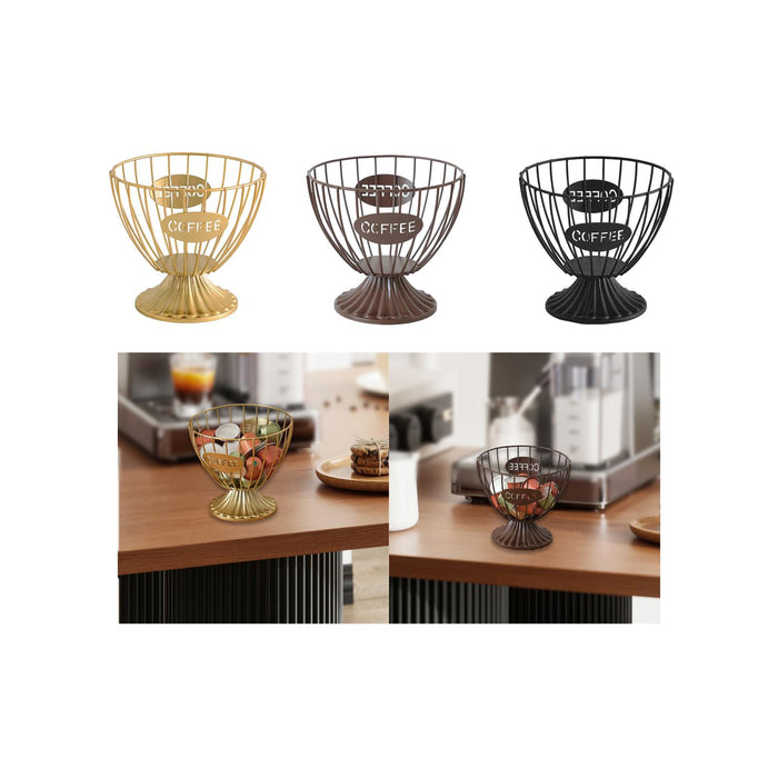 Capsule Holder Practical Coffee Pod Organizer for Counter Office Living Room Gold