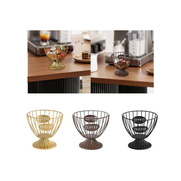 Capsule Holder Practical Coffee Pod Organizer for Counter Office Living Room Gold