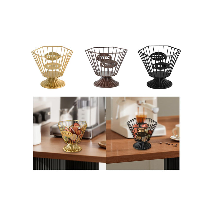 Capsule Holder Creative Practical Coffee Pod Holder for Bar Cafe Living Room Gold