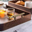 Rectangular Serving Tray Sturdy Desk Tea Tray for Bathroom Farmhouse Kitchen 38.5cmx27cmx6cm