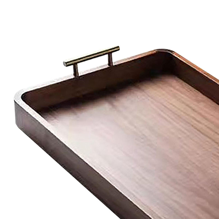 Rectangular Serving Tray Sturdy Desk Tea Tray for Bathroom Farmhouse Kitchen 38.5cmx27cmx6cm