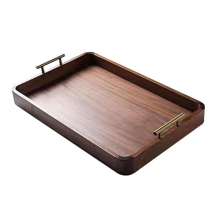 Rectangular Serving Tray Sturdy Desk Tea Tray for Bathroom Farmhouse Kitchen 38.5cmx27cmx6cm