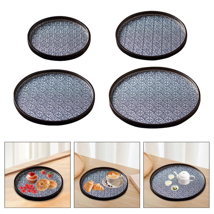 Begonia Flower Glass Tray Fruit Snack Tray for Breakfast Events Entertaining 25cmx25cmx2.4cm