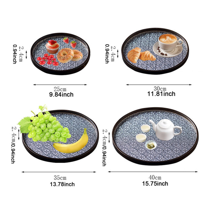 Begonia Flower Glass Tray Fruit Snack Tray for Breakfast Events Entertaining 25cmx25cmx2.4cm