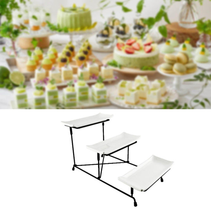 Tier Serving Tray Set Dessert Tiered Tray for Housewarming Gift Serving Food 3 Tier