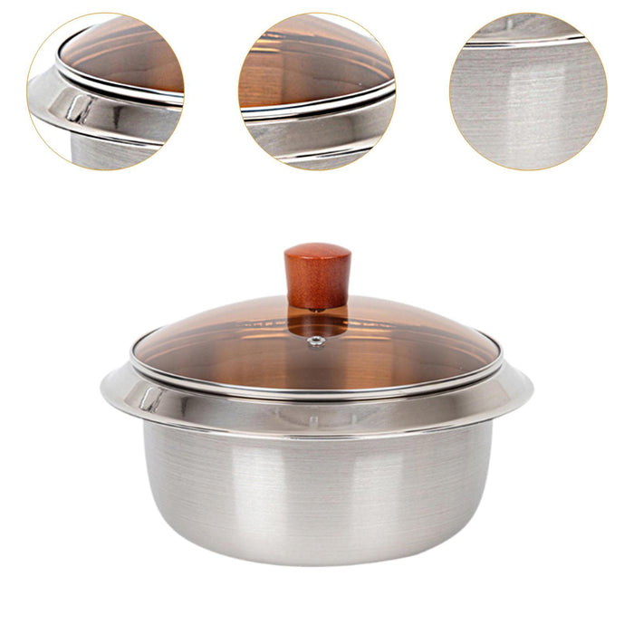 Stainless Steel Mixing Bowl Fruits Bowl Multiuse for Kitchen Restaurant Home 18cm