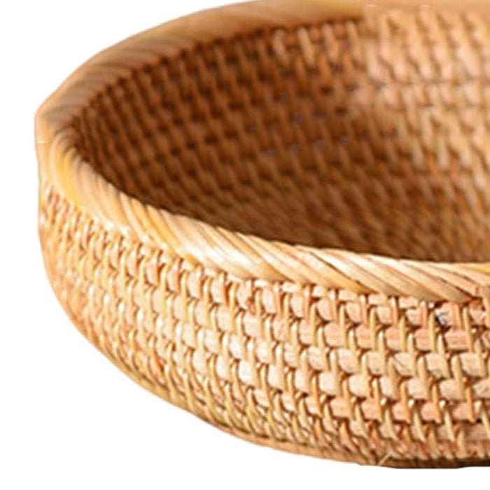 Rattan Basket Storage Basket Decorative Woven Bowl for Food Bread Vegetables Small