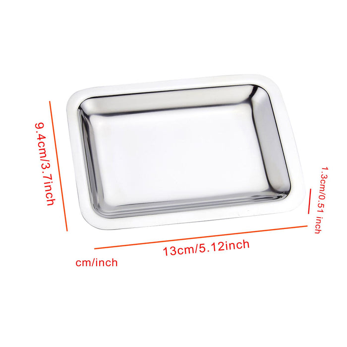 Decorative Organizer Tray Rectangle Metal Dinner Plate for Appetizer Dessert