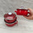 3Pcs Enamel Mini Pot Set Universal Portable Enamel Cookware Set Cooking Home red