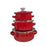 3Pcs Enamel Mini Pot Set Universal Portable Enamel Cookware Set Cooking Home red