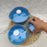 3Pcs Enamel Mini Pot Set Universal Portable Enamel Cookware Set Cooking Home light blue