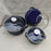 3Pcs Enamel Mini Pot Set Universal Portable Enamel Cookware Set Cooking Home dark blue