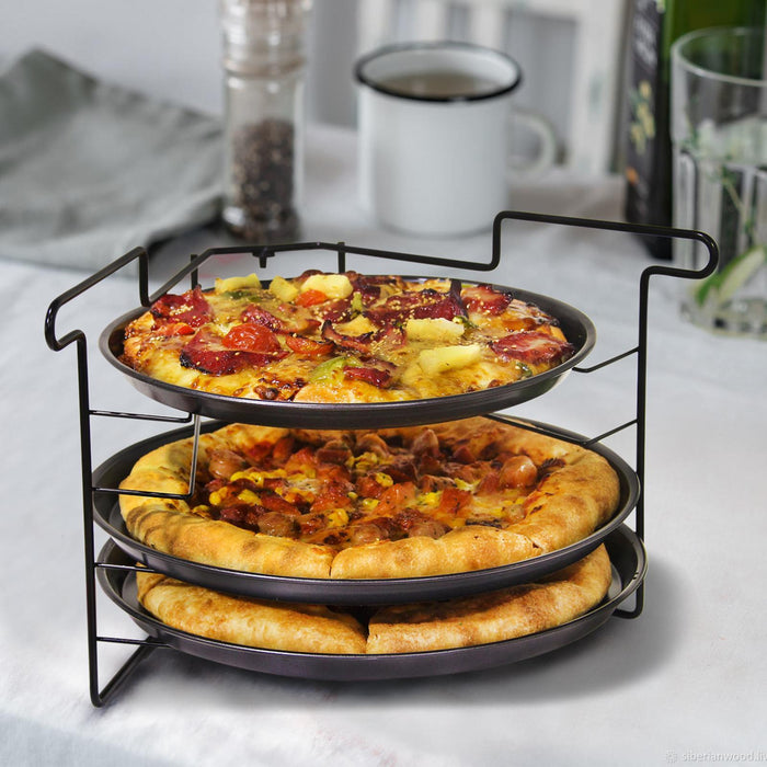 Pizza Pan Rack 4 Tier Portable Pizza Stand for Pizzerias Restaurants Camping High temperature