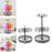 Water Bottle Storage Rack Kitchen Organization Metal Rotating Tumbler Holder 1 Tier