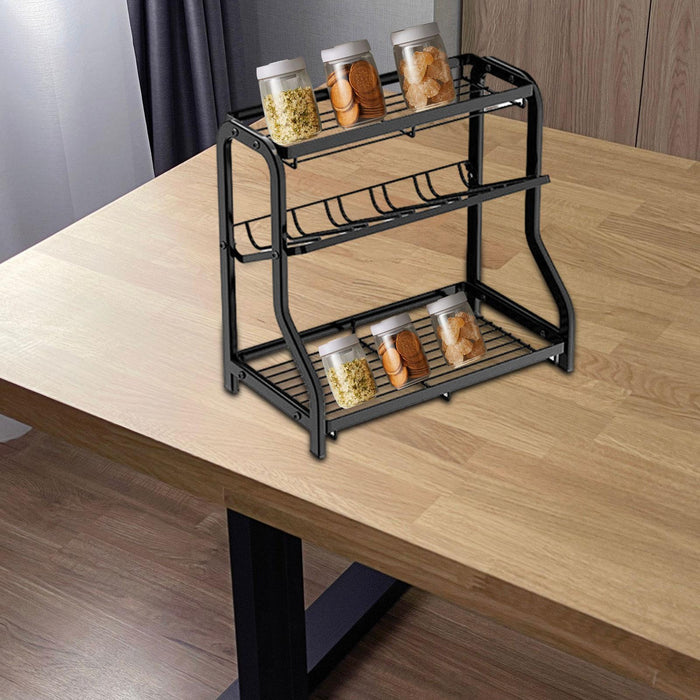 Spice Rack 3 Tier Portable Counter Shelf for Cabinet Bathroom Pantry