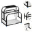 Kitchen Utensil Rack Stainless Steel Kitchen Rack for Cabinet Pantry Kitchen Black