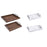 2x Rustic Serving Trays Multipurpose Rectangular Stylish for Tea Food Coffee black brown