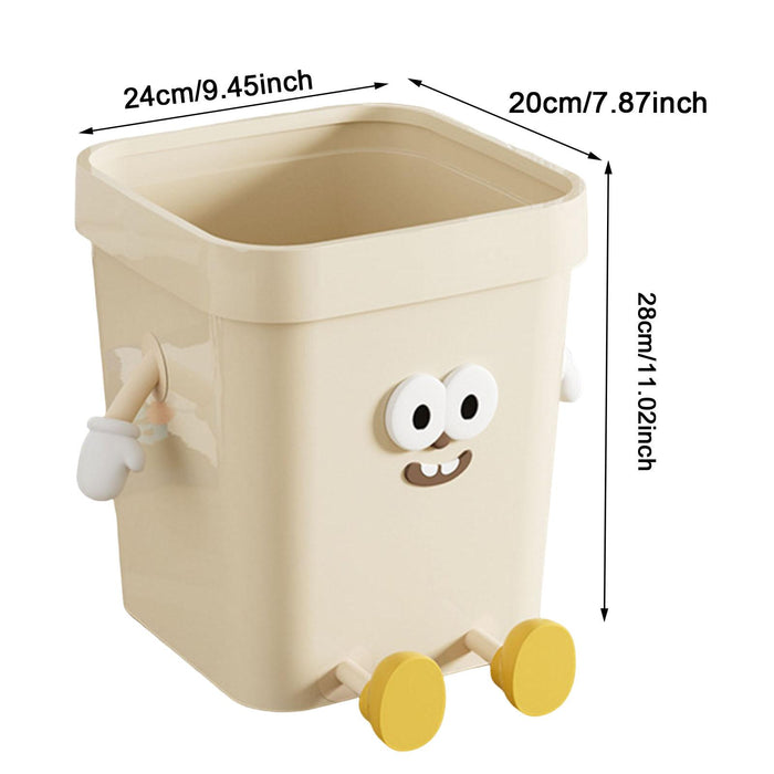 Trash Can Multifunction Creative Sturdy Dustbin for Under Desk Kitchen Study Large Sitting