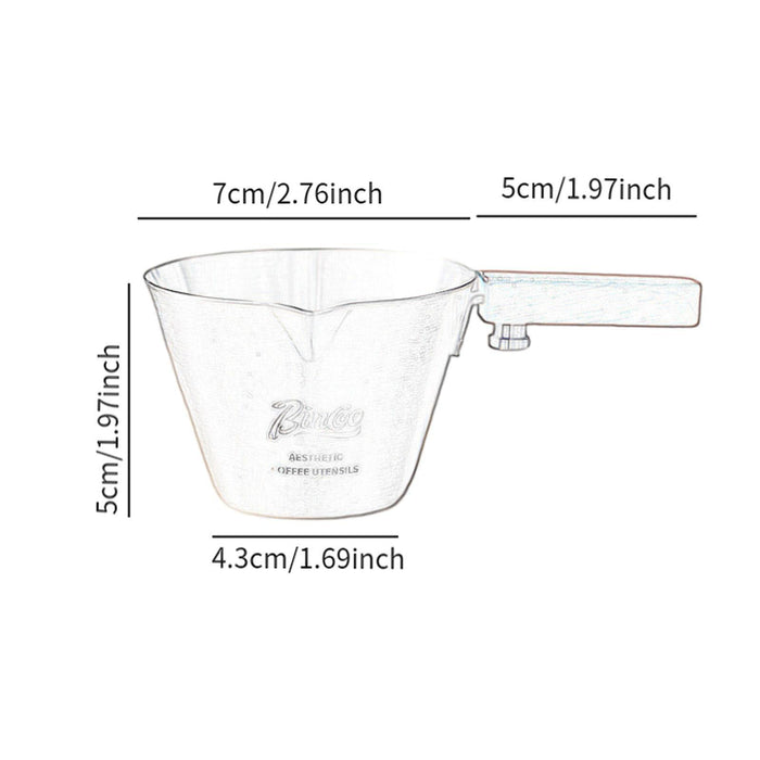 3Pcs Stainless Steel Espresso Measuring Cup with Handle for Party Restaurant black argent white