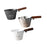 3Pcs Stainless Steel Espresso Measuring Cup with Handle for Party Restaurant black argent white