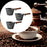 3Pcs Stainless Steel Espresso Measuring Cup with Handle for Party Restaurant black