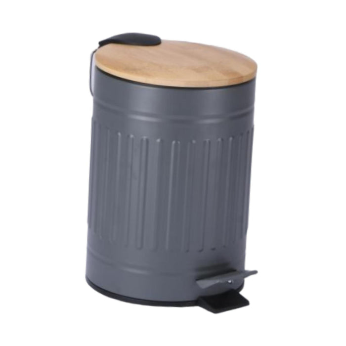 Step Trash Can 5L Easy to Clean Household Dustbin for Office Restroom Toilet Gray