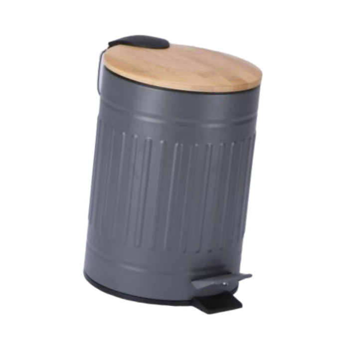 Step Trash Can 5L Easy to Clean Household Dustbin for Office Restroom Toilet Gray