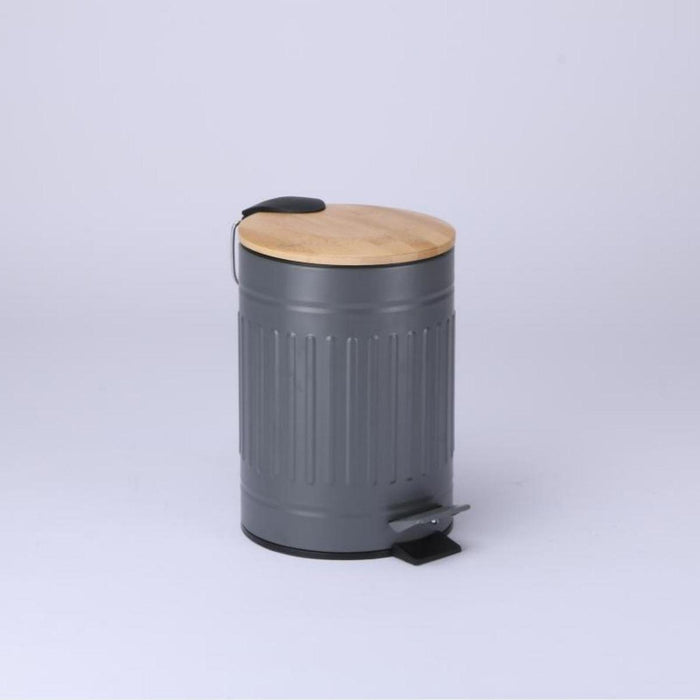 Step Trash Can 5L Easy to Clean Household Dustbin for Office Restroom Toilet Gray