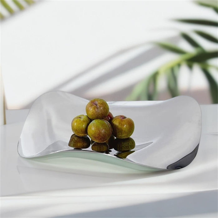 Metal Fruit Tray Plates Modern Serving Tray for Dining Room Living Room Home Large