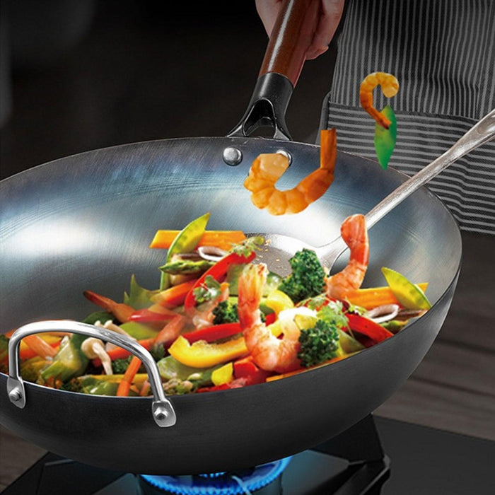 Wok Pan Cookware Cooking Wok Non Stick Kitchen Utensils Boiling Nonstick Wok 32cm without ear